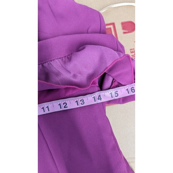 TRINA TURK Size 4 Dress Ruffle Layer Bodice Split Back Sheath - Picture 10 of 11